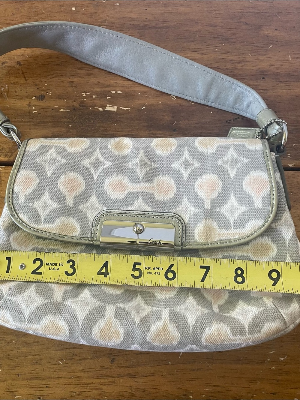 COACH KRISTIN OP ART SIGNATURE SHOULDER HANDBAG BAG PURSE HOBO 45376 - Picture 11 of 12